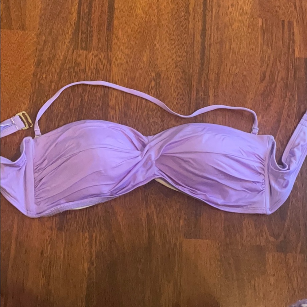 3/25twist bandeau swim top padded halter removable